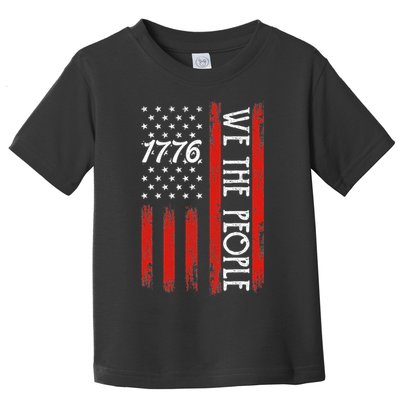 Happy 4th Of July 1776 American Flag Toddler T-Shirt