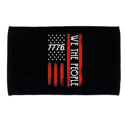 Happy 4th Of July 1776 American Flag Microfiber Hand Towel