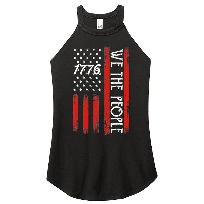 Happy 4th Of July 1776 American Flag Women's Perfect Tri Rocker Tank