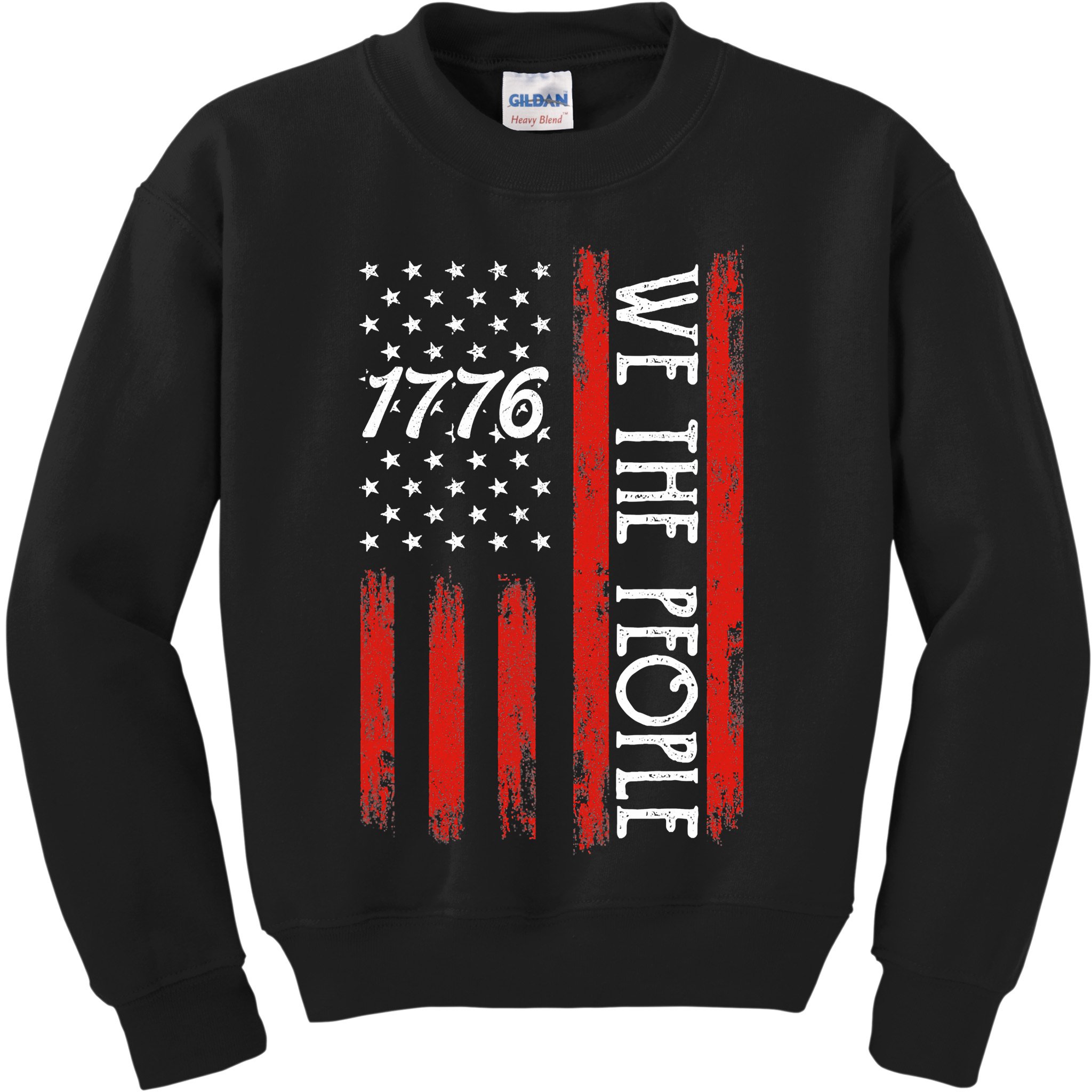 Happy 4th Of July 1776 American Flag Kids Sweatshirt