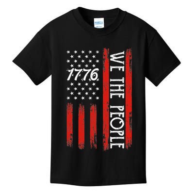 Happy 4th Of July 1776 American Flag Kids T-Shirt