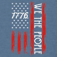 Happy 4th Of July 1776 American Flag Garment-Dyed Sweatshirt
