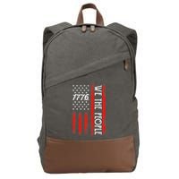 Happy 4th Of July 1776 American Flag Cotton Canvas Backpack