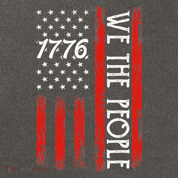 Happy 4th Of July 1776 American Flag Cotton Canvas Backpack