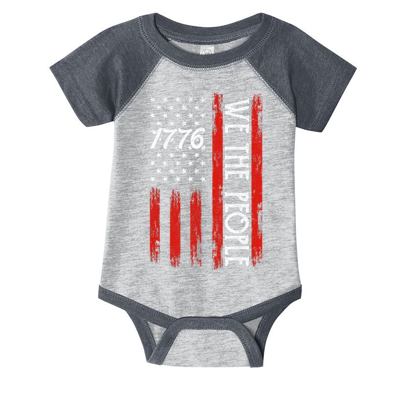 Happy 4th Of July 1776 American Flag Infant Baby Jersey Bodysuit