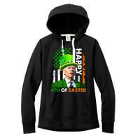 Happy 4th Of Easter Joe Biden St Patricks Day Leprechaun American Flag Women's Fleece Hoodie