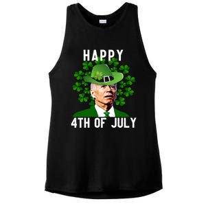 Happy 4th Of July Confused Funny Joe Biden St Patricks Day Ladies PosiCharge Tri-Blend Wicking Tank