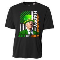 Happy 4th Of July Joe Biden St Patricks Day Leprechaun American Flag Cooling Performance Crew T-Shirt