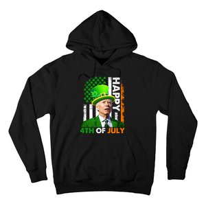 Happy 4th Of July Joe Biden St Patricks Day Leprechaun American Flag Hoodie