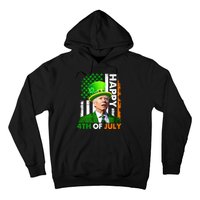 Happy 4th Of July Joe Biden St Patricks Day Leprechaun American Flag Hoodie