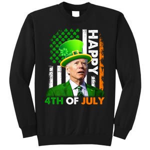 Happy 4th Of July Joe Biden St Patricks Day Leprechaun American Flag Sweatshirt