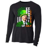 Happy 4th Of July Joe Biden St Patricks Day Leprechaun American Flag Cooling Performance Long Sleeve Crew