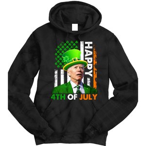 Happy 4th Of July Joe Biden St Patricks Day Leprechaun American Flag Tie Dye Hoodie