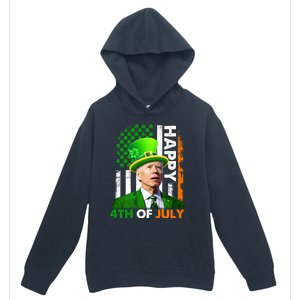 Happy 4th Of July Joe Biden St Patricks Day Leprechaun American Flag Urban Pullover Hoodie