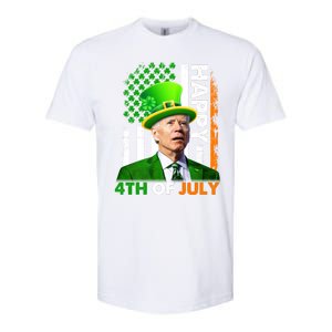 Happy 4th Of July Joe Biden St Patricks Day Leprechaun American Flag Softstyle CVC T-Shirt