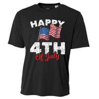 Happy 4th Of July Patriotic American US Flag 4th Of July Cooling Performance Crew T-Shirt