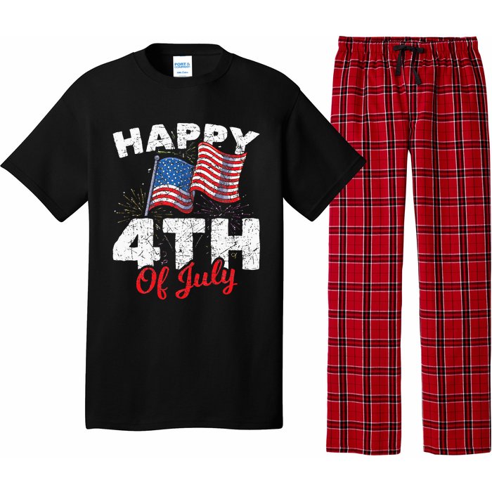 Happy 4th Of July Patriotic American US Flag 4th Of July Pajama Set