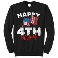 Happy 4th Of July Patriotic American US Flag 4th Of July Tall Sweatshirt