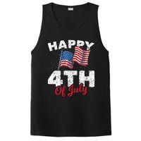 Happy 4th Of July Patriotic American US Flag 4th Of July PosiCharge Competitor Tank