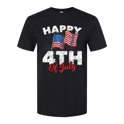 Happy 4th Of July Patriotic American US Flag 4th Of July Softstyle CVC T-Shirt