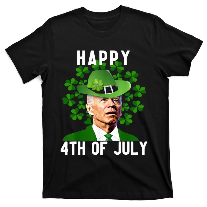 Happy 4th Of July Confused Funny Joe Biden St Patricks Day T-Shirt