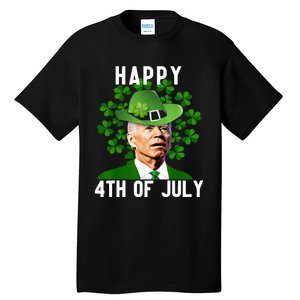 Happy 4th Of July Confused Funny Joe Biden St Patricks Day Tall T-Shirt