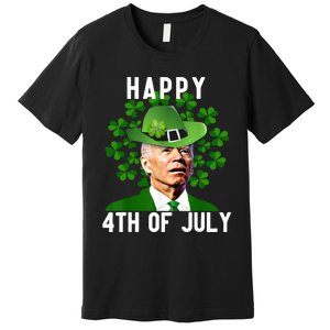 Happy 4th Of July Confused Funny Joe Biden St Patricks Day Premium T-Shirt