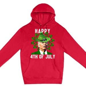 Happy 4th Of July Confused Funny Joe Biden St Patricks Day Premium Pullover Hoodie