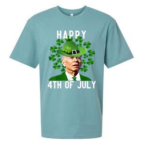 Happy 4th Of July Confused Funny Joe Biden St Patricks Day Sueded Cloud Jersey T-Shirt