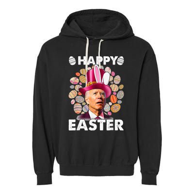 Happy 4th Of July Easter Biden Confused Rabbit Bunny Eggs  Garment-Dyed Fleece Hoodie
