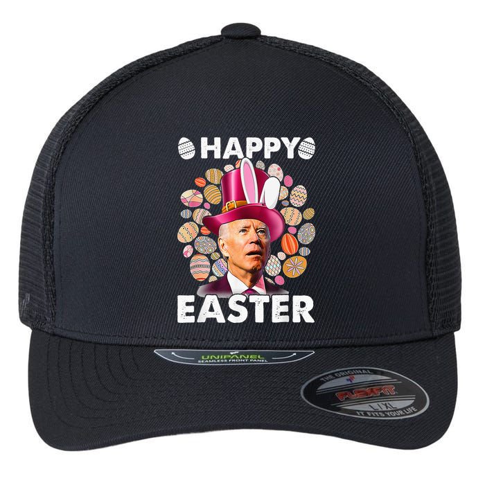Happy 4th Of July Easter Biden Confused Rabbit Bunny Eggs  Flexfit Unipanel Trucker Cap