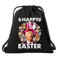 Happy 4th Of July Easter Biden Confused Rabbit Bunny Eggs  Drawstring Bag