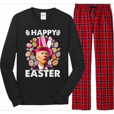 Happy 4th Of July Easter Biden Confused Rabbit Bunny Eggs  Long Sleeve Pajama Set