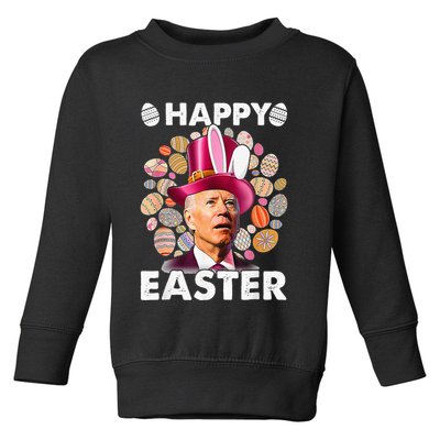 Happy 4th Of July Easter Biden Confused Rabbit Bunny Eggs  Toddler Sweatshirt