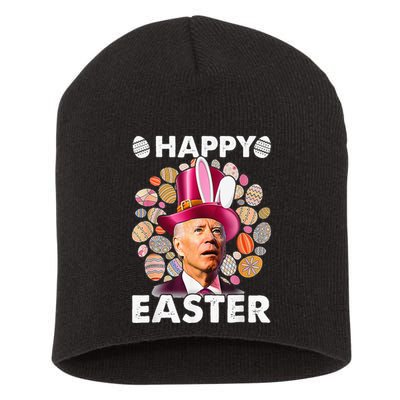 Happy 4th Of July Easter Biden Confused Rabbit Bunny Eggs  Short Acrylic Beanie