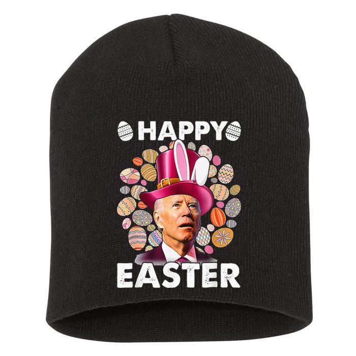 Happy 4th Of July Easter Biden Confused Rabbit Bunny Eggs  Short Acrylic Beanie