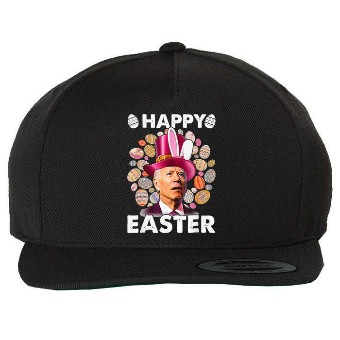 Happy 4th Of July Easter Biden Confused Rabbit Bunny Eggs  Wool Snapback Cap