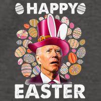 Happy 4th Of July Easter Biden Confused Rabbit Bunny Eggs  Vector Backpack