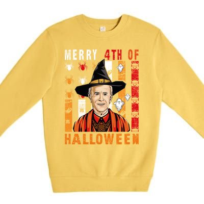 Happy 4th Of July Confused Funny Joe Biden Halloween Day Gift Premium Crewneck Sweatshirt