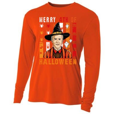 Happy 4th Of July Confused Funny Joe Biden Halloween Day Gift Cooling Performance Long Sleeve Crew