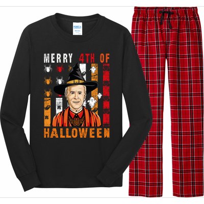 Happy 4th Of July Confused Funny Joe Biden Halloween Day Gift Long Sleeve Pajama Set