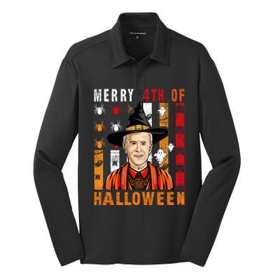 Happy 4th Of July Confused Funny Joe Biden Halloween Day Gift Silk Touch Performance Long Sleeve Polo