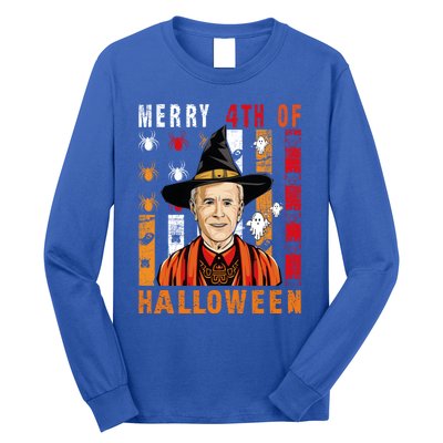 Happy 4th Of July Confused Funny Joe Biden Halloween Day Gift Long Sleeve Shirt