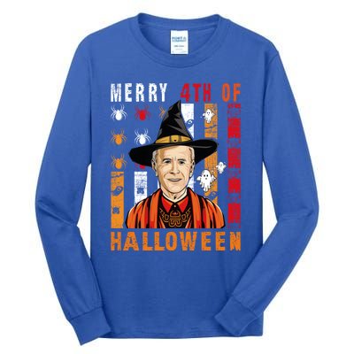 Happy 4th Of July Confused Funny Joe Biden Halloween Day Gift Tall Long Sleeve T-Shirt