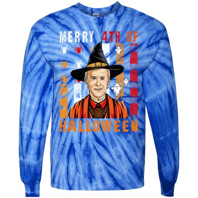 Happy 4th Of July Confused Funny Joe Biden Halloween Day Gift Tie-Dye Long Sleeve Shirt