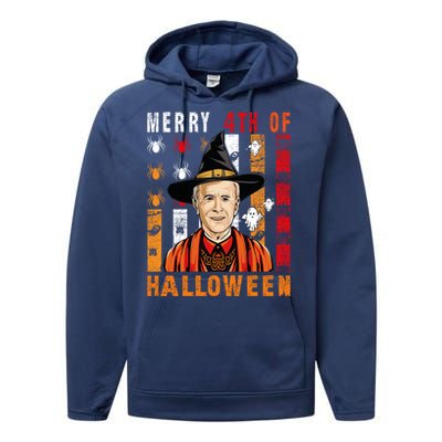 Happy 4th Of July Confused Funny Joe Biden Halloween Day Gift Performance Fleece Hoodie