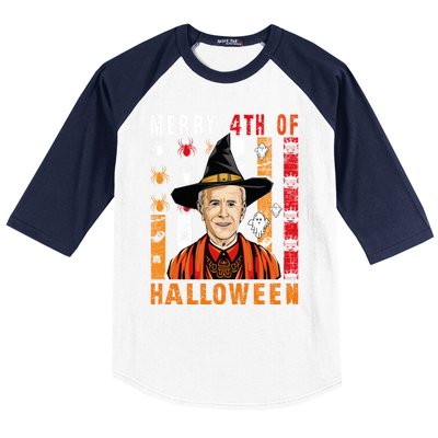 Happy 4th Of July Confused Funny Joe Biden Halloween Day Gift Baseball Sleeve Shirt