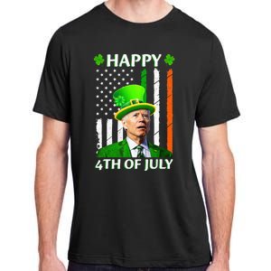 Happy 4th Of July Funny Joe Biden Confused St Patricks Day  Adult ChromaSoft Performance T-Shirt