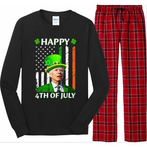 Happy 4th Of July Funny Joe Biden Confused St Patricks Day  Long Sleeve Pajama Set