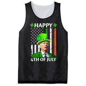 Happy 4th Of July Funny Joe Biden Confused St Patricks Day  Mesh Reversible Basketball Jersey Tank